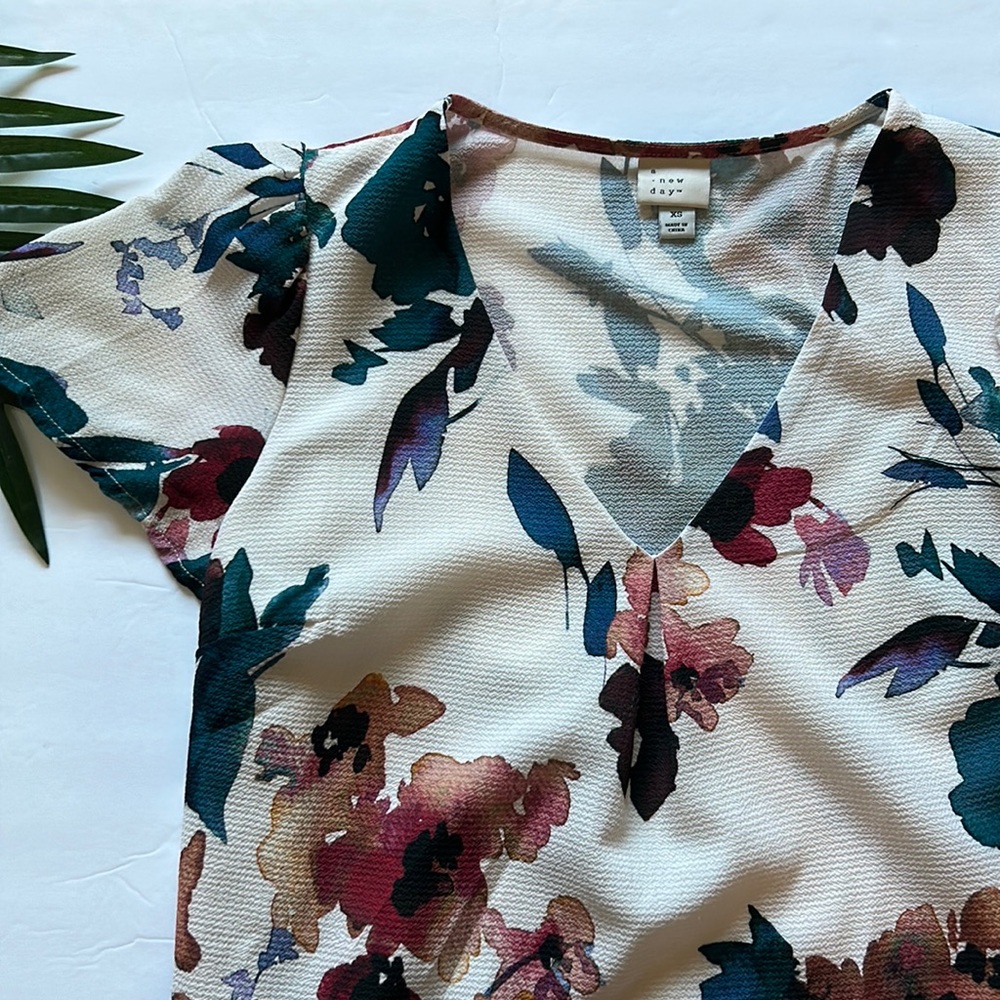 A New Day Watercolor Floral Top